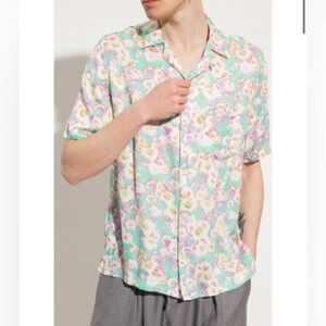 All Saints Florax Short Sleeve Shirt - Size Small